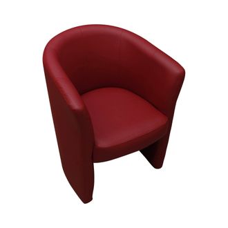 Dmora Dmora Fauteuil Avec Rev&ecirc;tement En &Eacute;co-cuir, Couleur Rouge, 65 X 78 X 60 Cm
