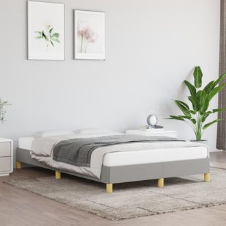 vidaXL Estructura De Cama Sin Colch&oacute;n Tela Gris Claro 120x200 Cm Vidaxl