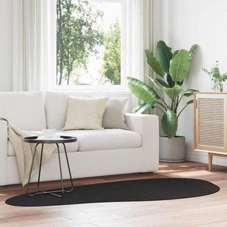 vidaXL Rug Folding Black 100 x 200 cm Polyester Vidaxl