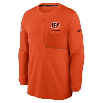 Nike Cincinnati Bengals Sideline Coach Nike Mens Dri-FIT NFL Long-Sleeve Top in Orange | 03B110NM9A-B8B