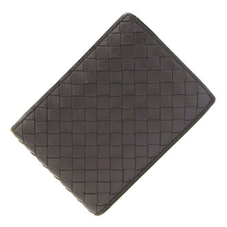 Bottega Veneta Dark Brown Leather Wallet (Bi-Fold) (Pre-Owned)