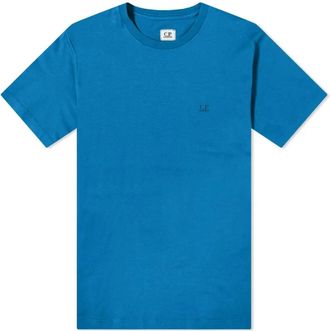 C.P. Company Lyons Blue Small Logo T-Shirt - Heren - T-shirts - Blauw - L - Katoen - Tops