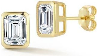 Glaze Jewelry Emerald Cut Moissanite Stud Earrings in Gold at Nordstrom Rack