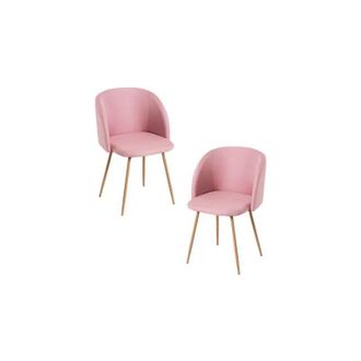 Regalos Miguel Packs Sillas Comedor - Pack 2 Sillas Velt Tela - Rosa
