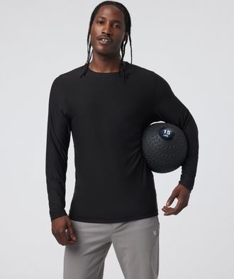 Vuori Clothing Long Sleeve Strato Tech Tee | Black | Medium