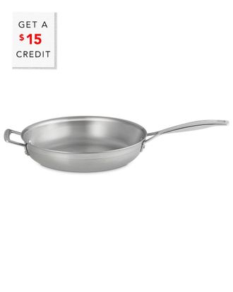 LE CREUSET Classic 11In Stainless Steel Round Frying Pan With $15 Credit