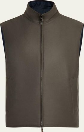 Loro Piana Mens Grian Gifts of Kings Reversible Full-Zip Vest