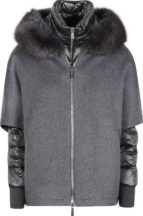 Moorer Pegaso-CWR Wool-Cashmere Fur-Trimmed Parka