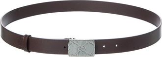 Gucci Rectangular Buckle Leather Belt