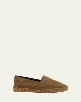 Saint Laurent Cotton YSL Slip-On Espadrilles