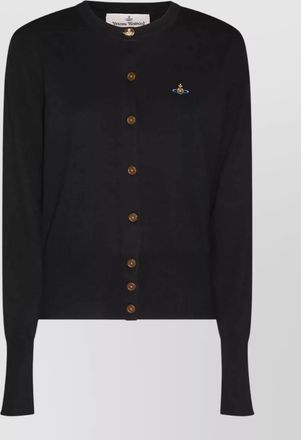 Vivienne Westwood cashmere-blend ribbed-knit crewneck cardigan
