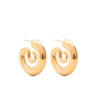 Panconesi Goudkleurige Hoop Oorbellen met Gepolijste Afwerking - Dames - Oorbellen - Geel - ONE Size - Accessoires
