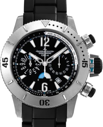 Jaeger-LeCoultre Pre-owned Jaeger LeCoultre Master Compressor Diving Chronograph Automatic Black Dial Mens Watch Q186T770