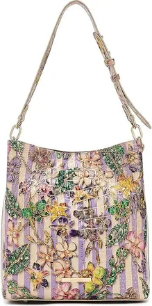 Brahmin Celina Shoulder Womens Handbags Pinstripe Petals, Leather