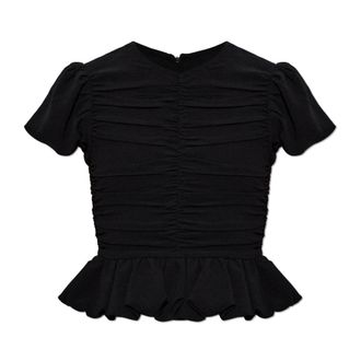 Rotate Rotate Birger Christensen, Dames, Blouses & Shirts, Zwart, Maat: XS Leer