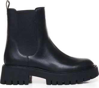 Michael Kors Leren Enkellaarzen - Dames - Chelseaboots - Zwart - 39 EU - Leer - Schoenen