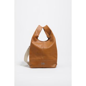 Bimba & Lola Medium Leather Tote Bag in Toffee at Nordstrom