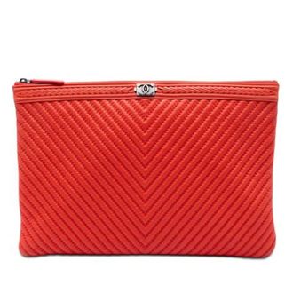 Chanel unisex, Pre-owned, Rood, Maat: ONE Size Leer