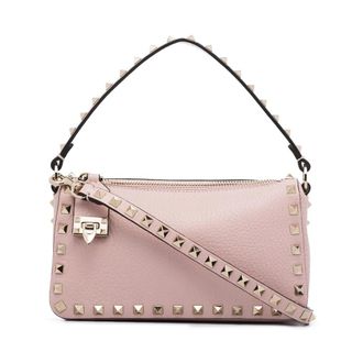 Valentino Garavani Rockstud Top Handle Shoulder Bag - female - Valentino Garavani - Handbags - Pink - ONE SIZE - Bags