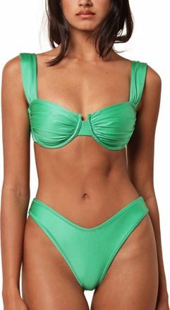 Mara Hoffman Bella Bikini Top In Emerald Shimmer
