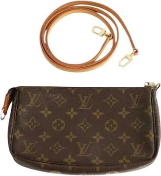 Louis Vuitton Pre-owned Clutches, female, Brown, Size: ONE SIZE Pre-owned Sac &agrave; bandouli&egrave;re