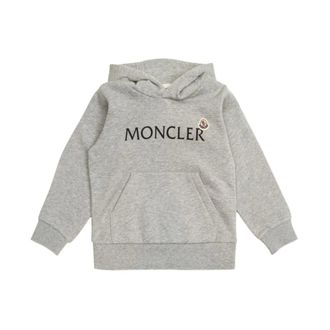 Moncler Hooded Sweatshirt - male - Moncler - Kids Sweatshirts - Gray - 12 Y - Kids