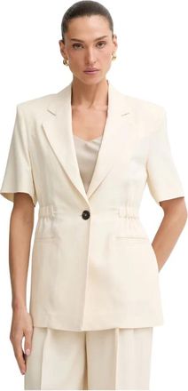 Pinko Assago Jas - Dames - Blazers - Beige - M - Katoen - Jassen
