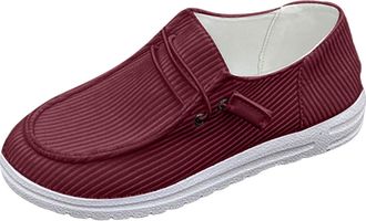 Generic Moccasins Womens Slip-On Lightweight and Comfortable Running Shoes Summer Woven Breathable Low Shoes Trainers Soft Sole Wide Casual Shoes Outdoor Runn
