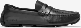 Cole Haan Mens Grand Laser Penny Driver Shoes - Black Size 11.5