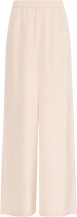 Max Mara Wijde broek - Dames - Wijde Broeken - Roze - L - Broeken