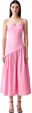 Never Fully Dressed Flared Cotton Dress - Dames - Casual kleedjes - Roze - L - Katoen - Kleedjes