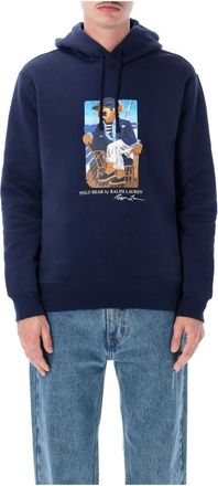 Polo Ralph Lauren Hoodie Bear - Heren - Hoodies - Blauw - XL - Katoen - Hoodies & sweatvesten