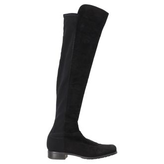 Stuart Weitzman Knee Length Boots in Black Suede