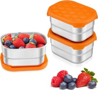 OEM Fiambreras Vhv, Recipientes De Acero Inoxidable Para Merienda, Con Tapas De Silicona, F&aacute;cil De Abrir Y A Prueba De Fugas, 720 Ml