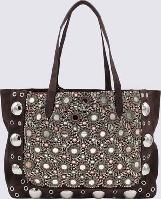 Valentino Garavani Brown Leather Totes