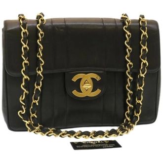 Chanel Pre-owned Vintage Schoudertas - Dames - Pre-owned - Zwart - Maat: ONE Size Leer