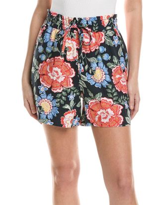 Ellen Tracy Drawstring Linen-Blend Short
