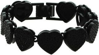 Olivia Welles Icy Heart Bracelet in Black at Nordstrom Rack