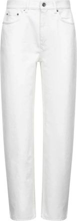 Loulou Studio Loose-fit Jeans, female, White, Size: W26 High Waist White Cotton Jeans