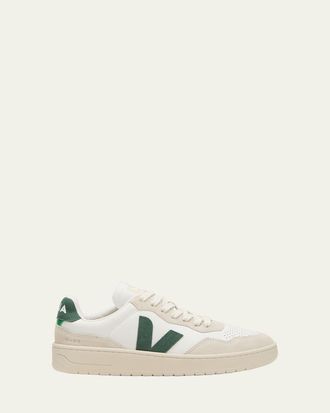 Veja V-90 Bicolor Low-Top Sneakers