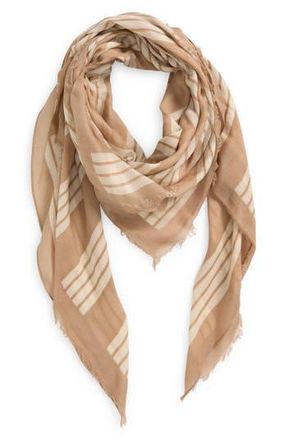 Rag & Bone Harlow Stripe Wool Scarf in Camel at Nordstrom Rack
