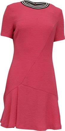 Sandro Sandro Short Sleeve Reva Mini Dress in Pink Polyester