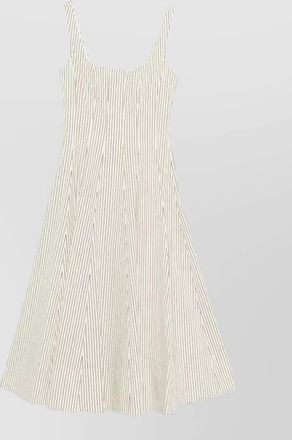 Staud midi a line dress square neckline straps