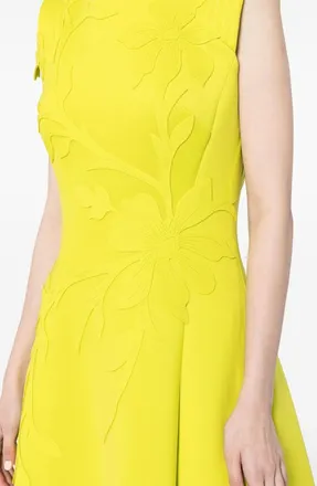 Saiid Kobeisy Neoprene Dress With Floral Embroidery