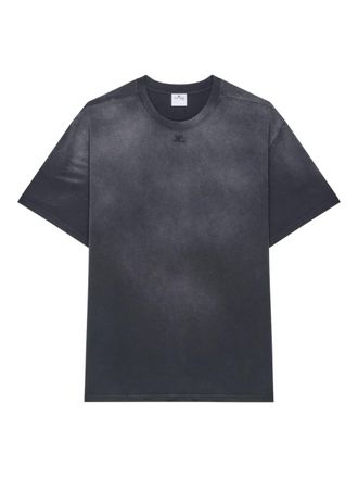 Courr&egrave;ges logo T-shirt - men - Cotton - L - Black