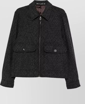 Paul Smith herringbone single-breasted coat