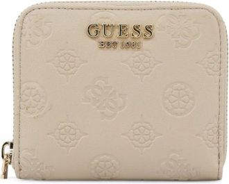 Guess Phoebe 4G Peony Logo Mini Portemonnee - Dames - Portefeuilles - Beige - ONE Size - Leer - Accessoires