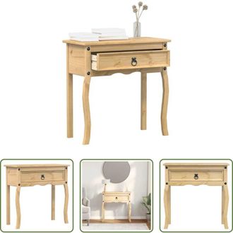 vidaXL Tavolo da ingresso - Tavolino Consolle Corona 73x35x73 cm in Legno Massello di Pino