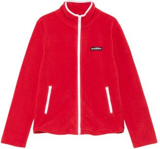 Sporty & Rich Ezia Logo-patch Zip-up Cardigan