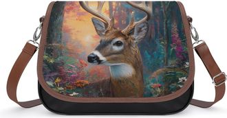 Generic Deer Forests Hunting Fashion Womens Crossbody Bags Novelty Handbag Shoulder Bag Purse